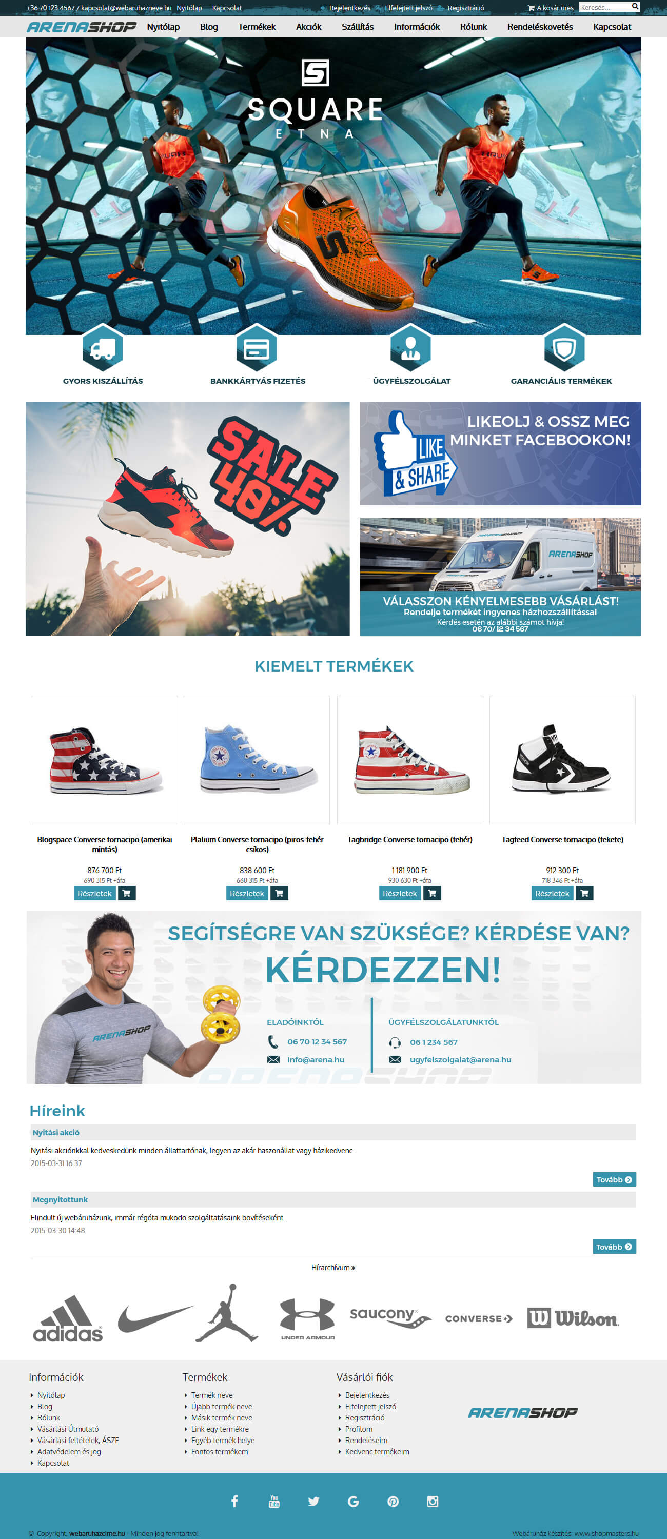 Excellent webáruház webdesign, arculat