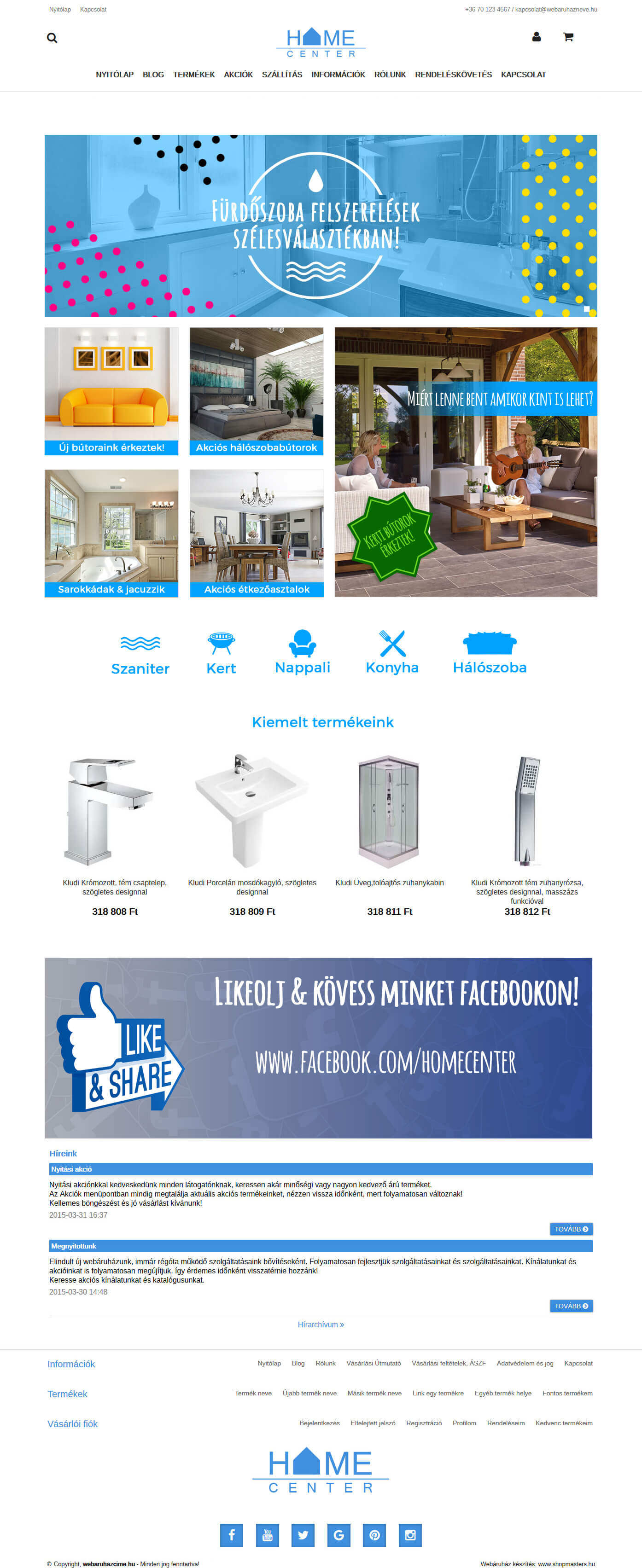 CleanHome webáruház webdesign, arculat