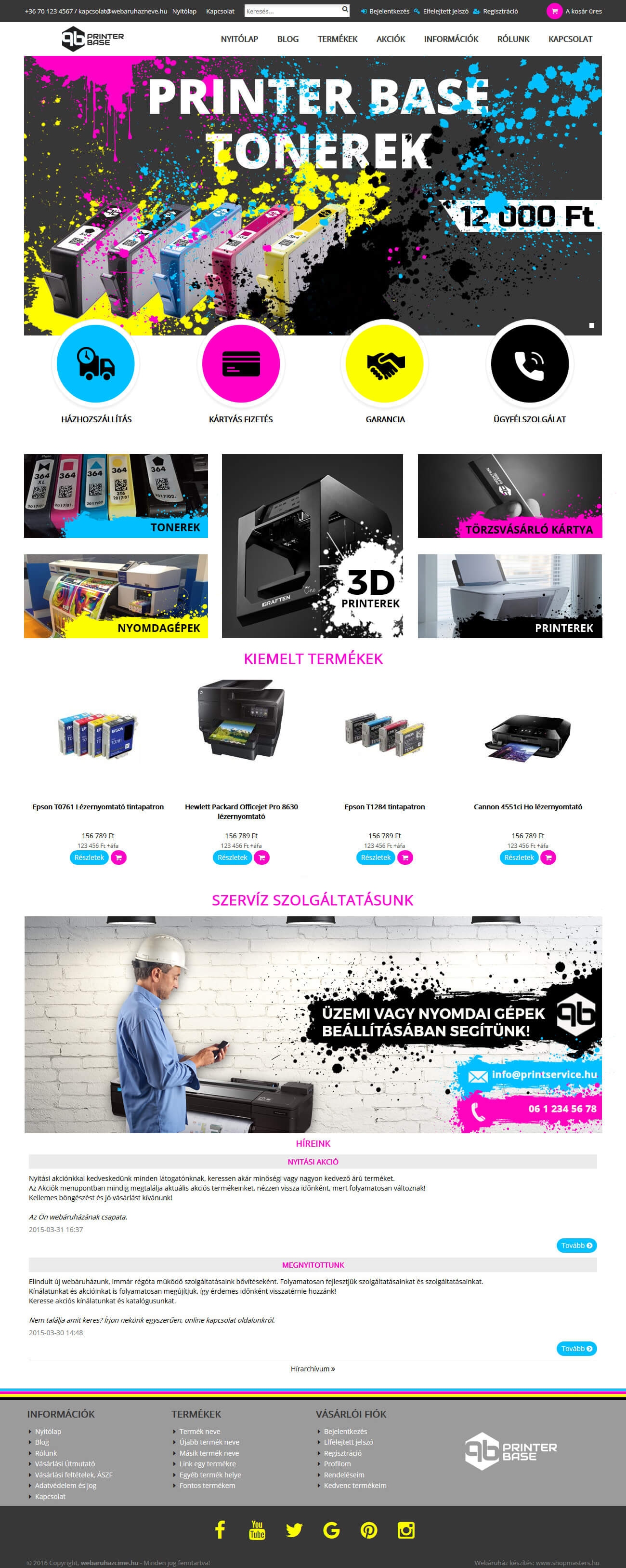 London webáruház webdesign, arculat