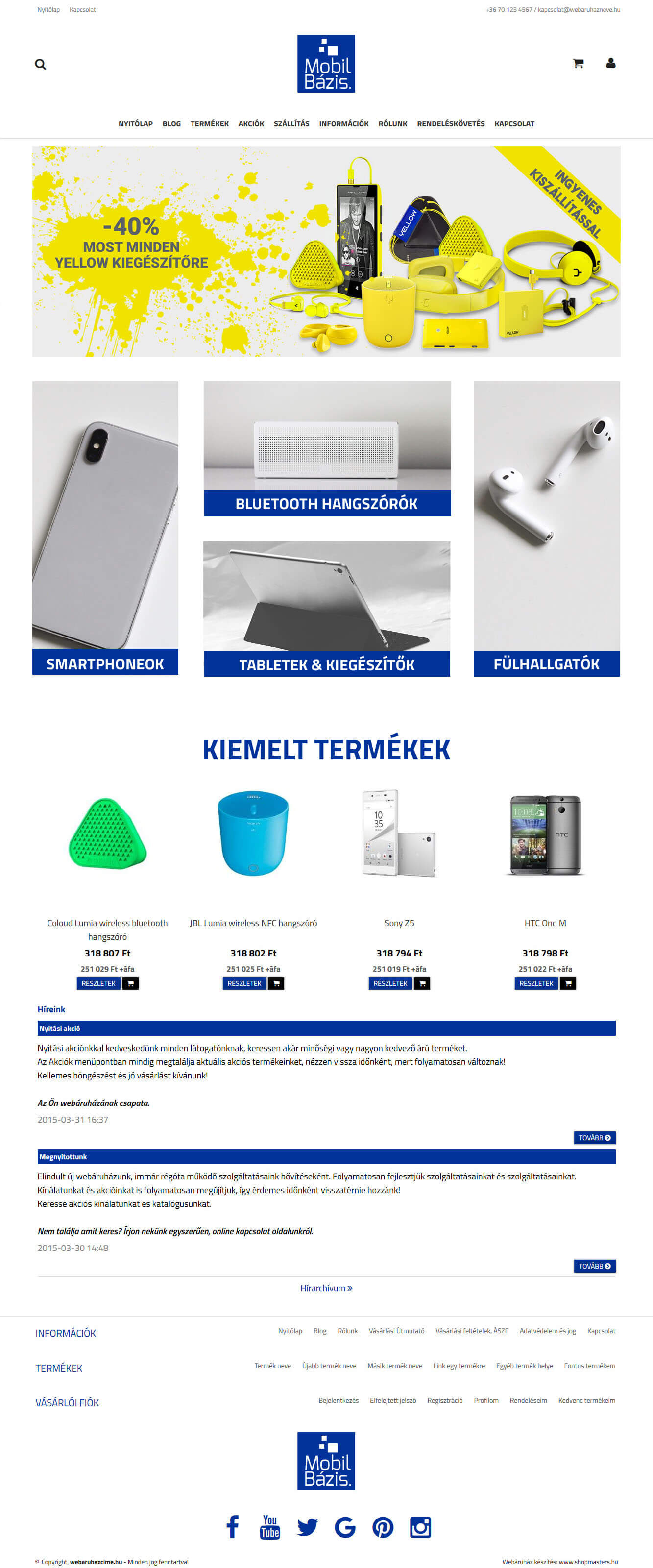 Cube webáruház webdesign, arculat