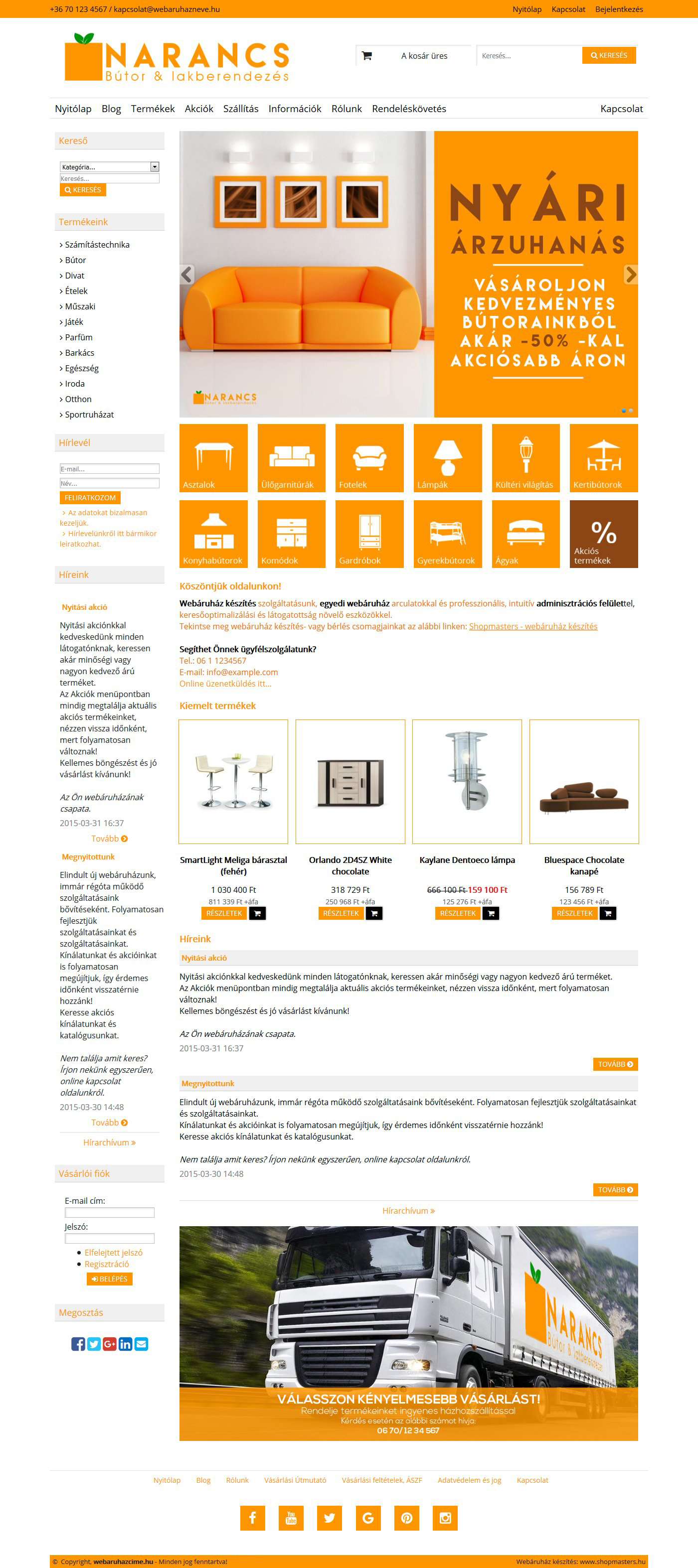 OrangeBox webáruház webáruház webdesign, arculat